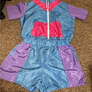 Colorful Windbreaker Set
